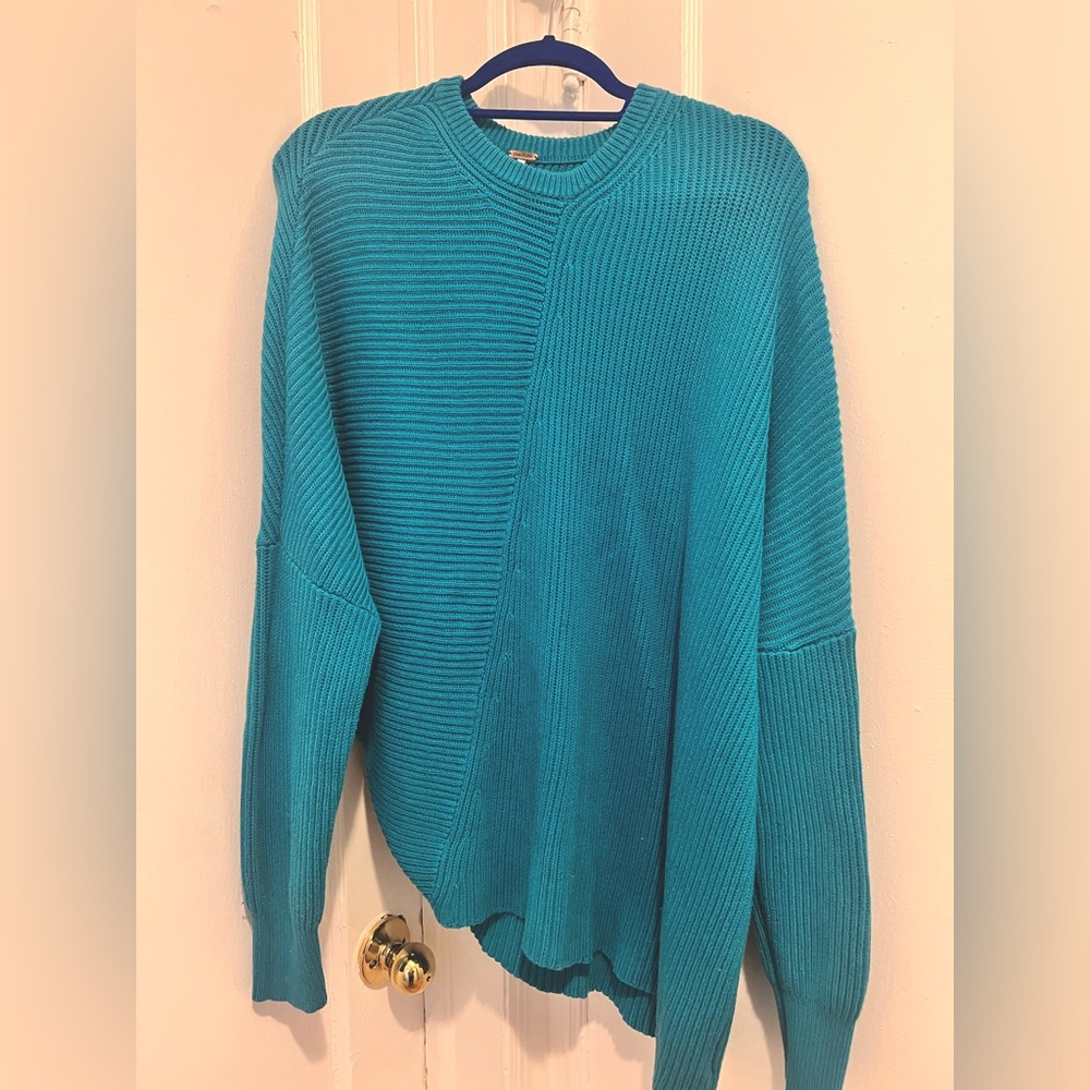Free people teal sweater